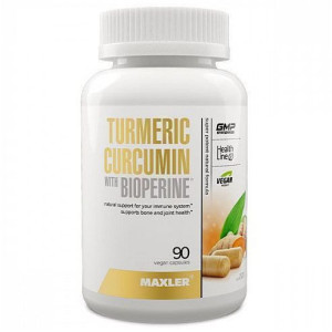 MAXLER, Curcumin Turmeric, 90 капс (30 порций)