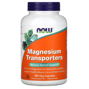 NOW, Magnesium Transporters, 180 капс (180 порций)