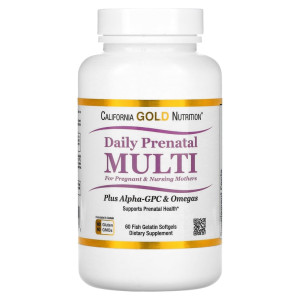 California Gold Nutrition, Prenatal Women, 60 капс (30 порций)