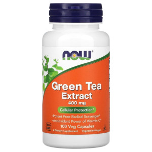 NOW, Green Tea Extract, 400 мг, 100 капс (100 порций)