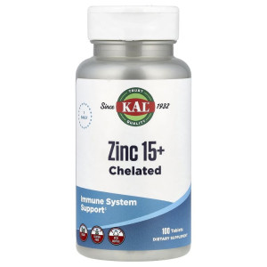 KAL, Zinc 15 мг, 100 табл