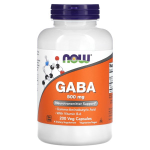 NOW, GABA With Vitamin B6 500 мг