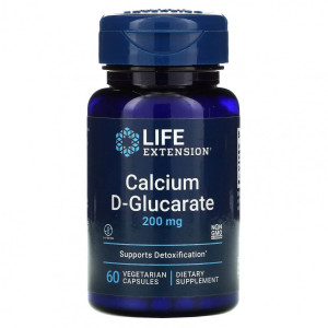 Life Extension, Calcium D-Glucarate, 200 мг, 60 капс (60 порций)