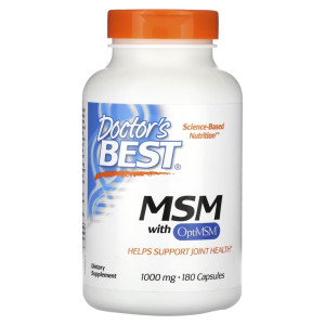 Doctor's Best, MSM, 1000 мг, 180 капс (60 порций)
