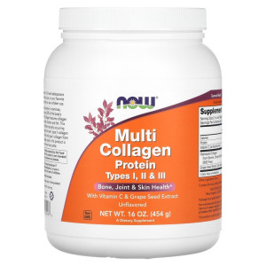 NOW, Multi Collagen Protein, 454 г (35 порций)