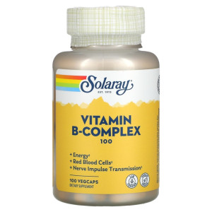 Solaray, B-Complex 100 мг, 100 капс (100 порций)