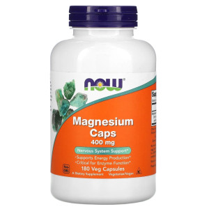 NOW, Magnesium, 400 мг, 180 капс (180 порций)