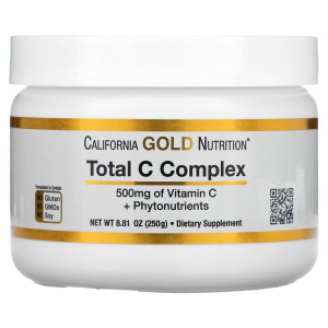 California Gold Nutrition, Total C Complex 500 mg, 250 г (390 порций)