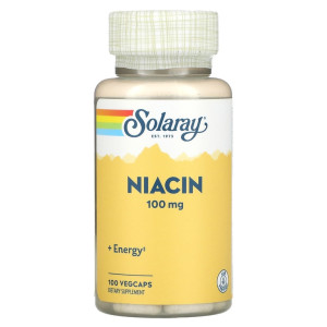 Solaray, Niacin, 100 мг, 100 капс (100 порций)