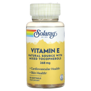 Solaray, Vitamin E 268 мг, 50 капс (50 порций)