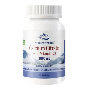 Norway Nature, Calcium Citrate + D3, 90 табл
