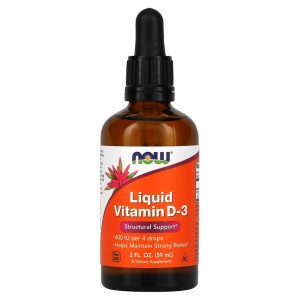 NOW, Liquid Vitamin D3, 59 мл (527 порций)